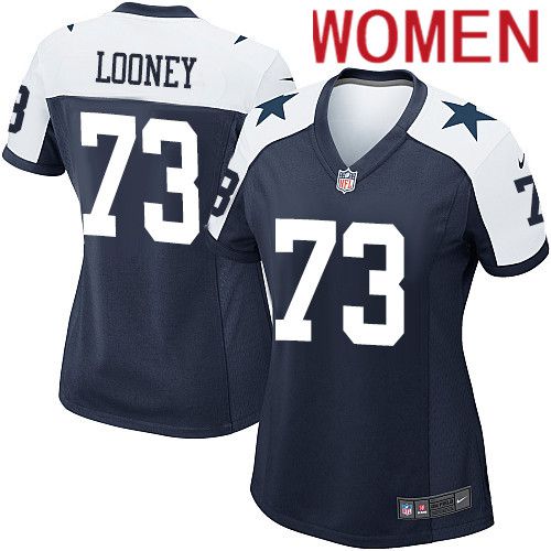 Women Dallas Cowboys #73 Joe Looney Nike Navy Alternate Game Team NFL Jersey->women nfl jersey->Women Jersey
